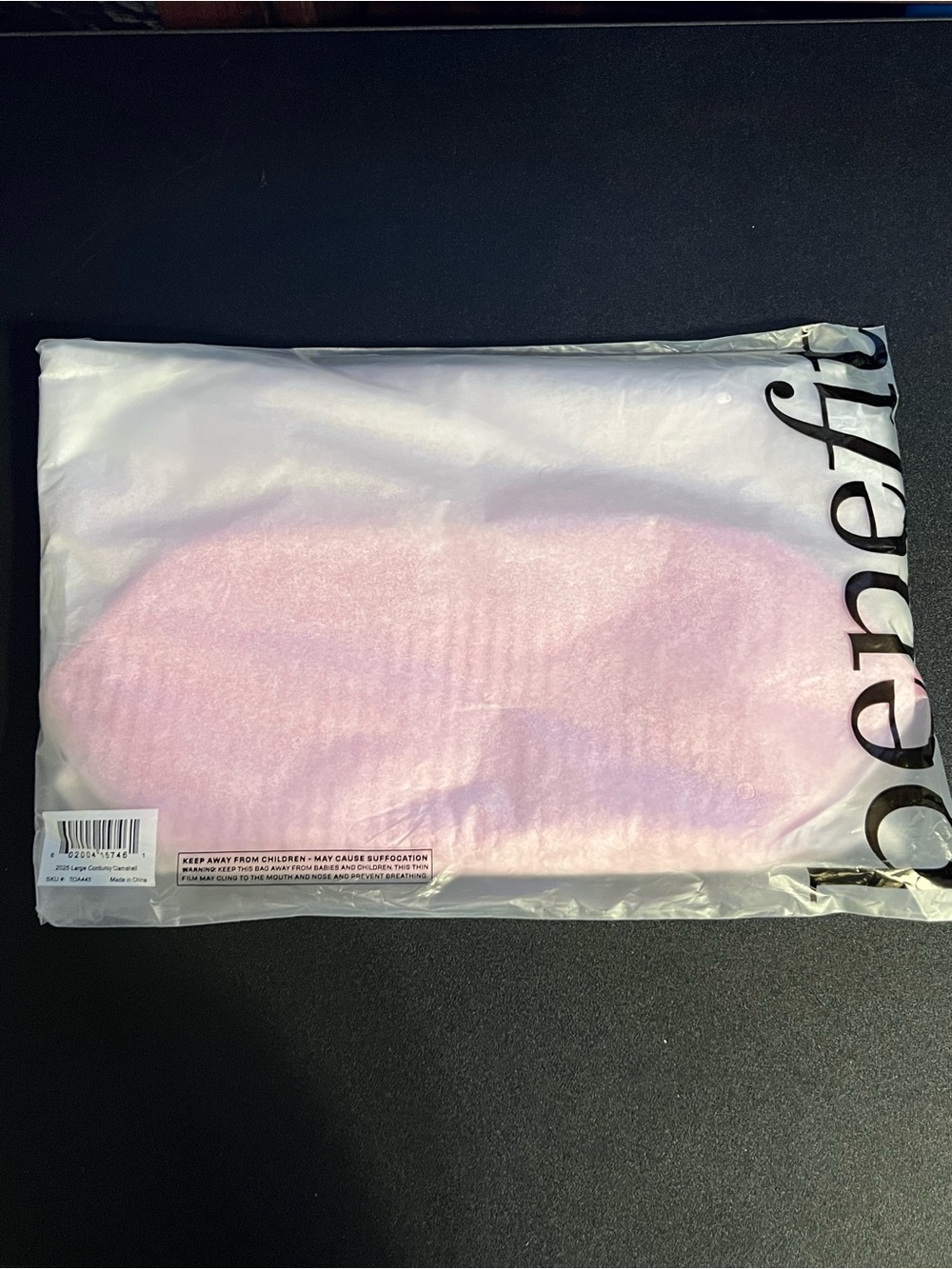 NWT Benefit Pink Clamshell Cosmetic Bag